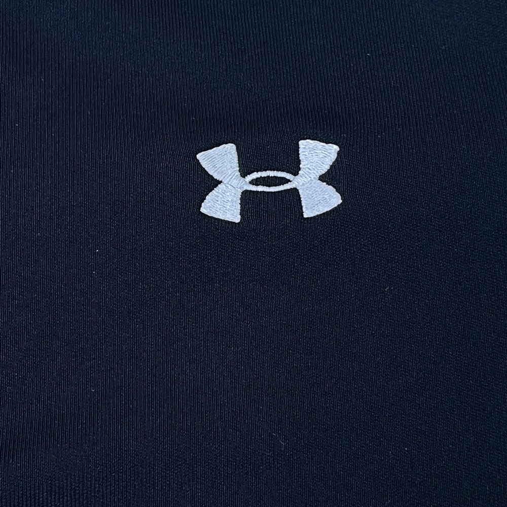 Under Armour Polo Shirt Men XL Black Gray Golf Polyester/Spandex, Eagle Logo - Picture 4 of 11